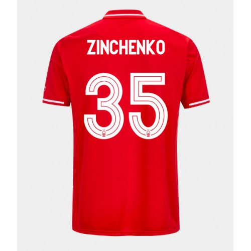 Nottingham Forest Oleksandr Zinchenko #35 Replika Hemmatröja 2025-26 Kortärmad